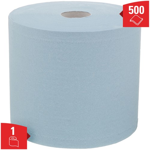 Poetspapier WypAll L20 2laags 500 vel blauw 500 Vel-2