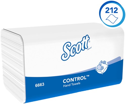 Handdoek Scott Control 1laags 215x315mm wit 15 pak-3
