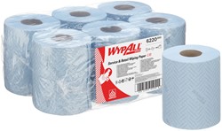 Poetspapier WypAll L10 1laags 280 vel blauw 6 Rol