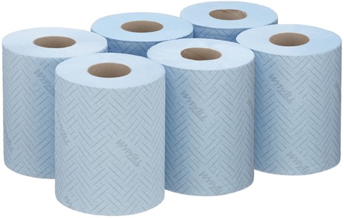 Poetspapier WypAll L10 1laags 280 vel blauw 6 Rol-2