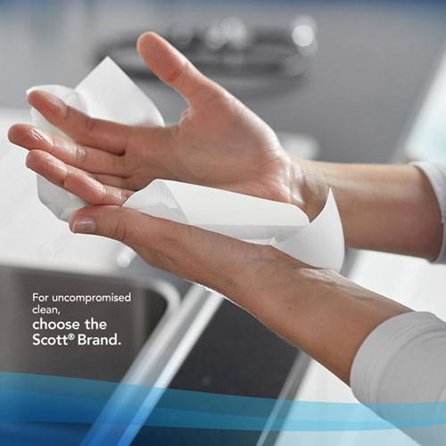 Handdoek Scott Control 1laags 200x210mm wit 15 Stuk-4