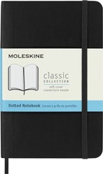 Notitieboek Moleskine pocket 90x140 dots sc zw 1 Stuk