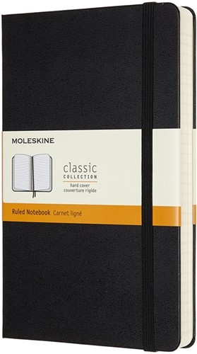 Notitieboek Moleskine Expanded large lijn hc zwart 1 Stuk