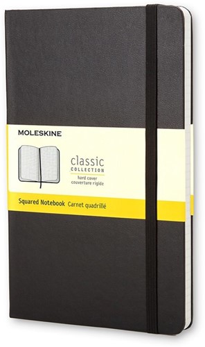 Notitieboek Moleskine pocket 90x140 ruit 5x5 hc zw 1 Stuk