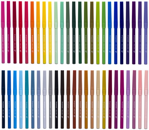 Viltstift Bruynzeel Kids set 50 kleuren 50 Stuk-2