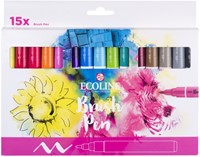 Brushpen Talens Ecoline set 15 stuks assorti 15 Stuk-3