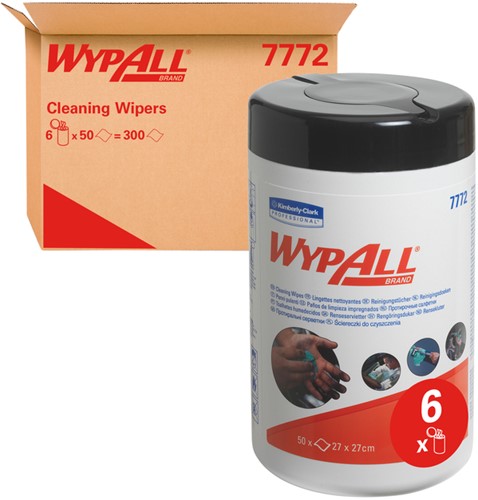 Reinigingsdoek WypAll bus 1-laags 6x50 vel groen 7772