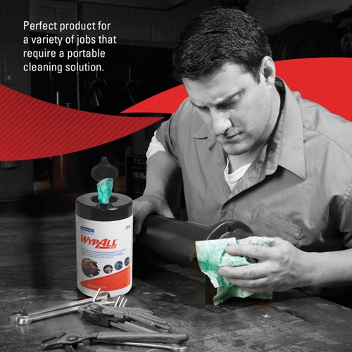 Reinigingsdoek WypAll bus 1laags 6x50 vel groen 6 Pot-4