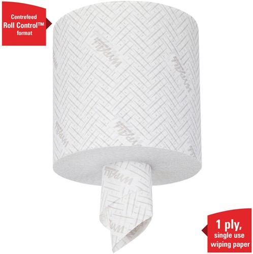 Poetspapier WypAll L10 1laags 500 vel wit 6 Rol-1