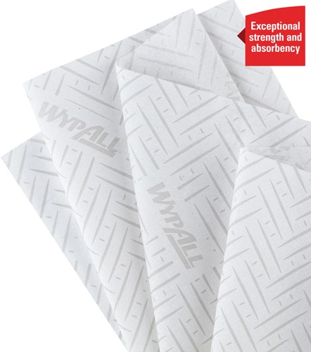 Poetspapier WypAll L10 GeneralClean 1-laags 500 vel wit 7406-2