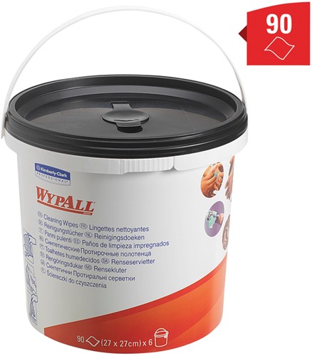 Reinigingsdoek WypAll emmer 1laags 6x90 vel groen 6 Bus-3