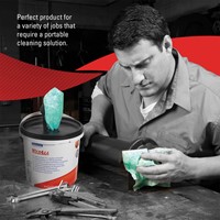 Reinigingsdoek WypAll emmer 1laags 6x90 vel groen 6 emmer-4