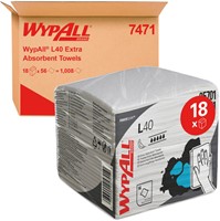 Reinigingsdoek WypAll L40 1laags 18x56 vel wit 18 pak