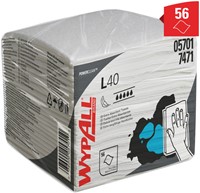 Reinigingsdoek WypAll L40 PowerClean 1-laags 18x56 vel wit 7471-3