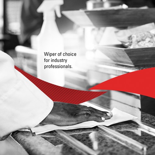 Reinigingsdoek WypAll L40 1laags 18x56 vel wit 18 pak-4