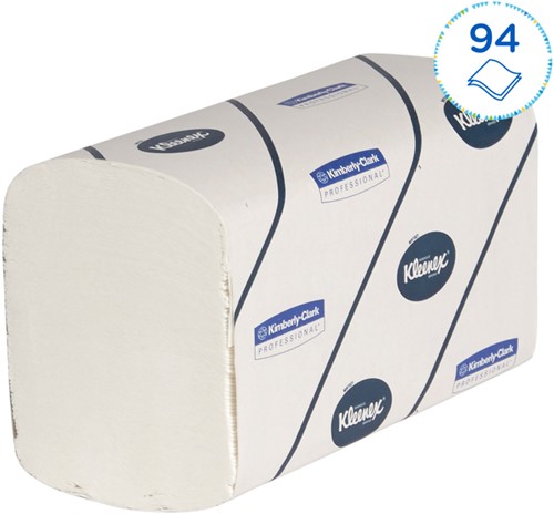 Handdoek Kleenex Ultra 2laags 215x415mm wit 30 Stuk-2