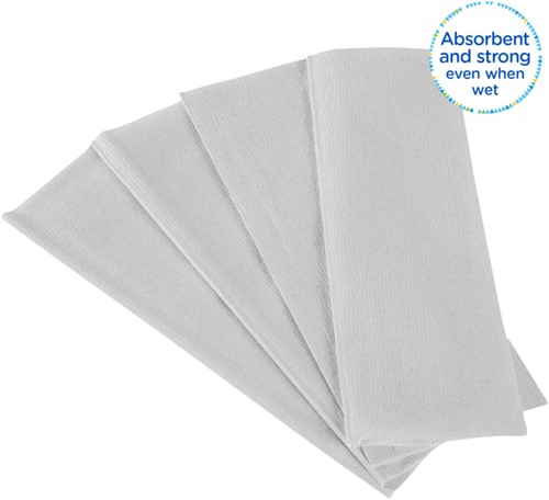 Handdoek Kleenex Ultra 2laags 215x415mm wit 30 Stuk-1