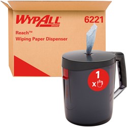 Poetspapierdispenser WypAll L10 draagbaar zwart 1 Stuk