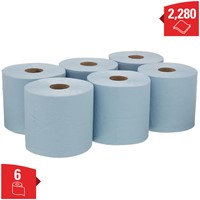 Poetspapier WypAll L20 GeneralClean 2-laags 336 vel blauw 7302-2