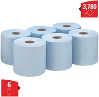Poetspapier WypAll L10 GeneralClean 1-laags 630 vel blauw 7494-2