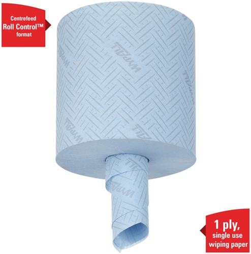 Poetspapier WypAll L10 1-laags 630 vel blauw 7494-1