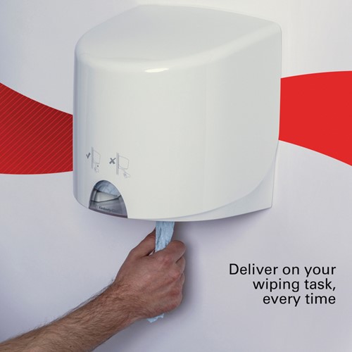 Poetspapier WypAll L10 1laags 630 vel blauw 6 Rol-3