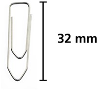 Paperclip Kangaro 32mm hoekig verzinkt 100 Stuk-3