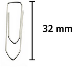 Paperclip Kangaro 32mm hoekig verzinkt 100 Stuk-3