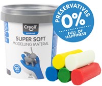 Klei Creall supersoft rood/blauw/groen/geel/wit 450 Gram