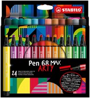 Viltstift STABILO Pen 68/24 Max Arty 24st assorti 24 Stuk