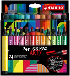Viltstift STABILO Pen 68/24 Max Arty 24st assorti 24 Stuk