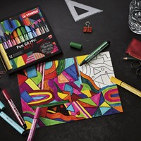 Viltstift STABILO Pen 68 Max Arty assorti etui à 24 stuks-2