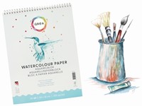 Aquarelblok Qrea 24x32 20vel 200gr spiraal 20 Vel-1