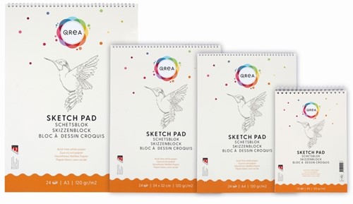 Schetsblok Qrea A3 24vel 120gr spiraal 24 Vel-2