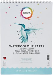 Aquarelblok Qrea A3 20vel 200gr spiraal 20 Vel
