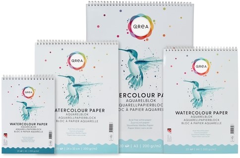 Aquarelblok Qrea A3 20vel 200gr spiraal 20 Vel-2
