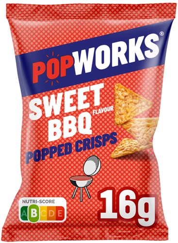 Chips Popworks Sweet BBQ 16gr 16 Gram-2