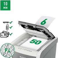 Papiervernietiger Leitz IQ Auto+ Small Office 50X P4 snippers 4x28mm-13