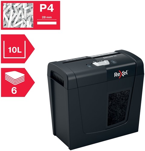 Papiervernietiger Rexel Secure X6 snippers 4x40mm-8