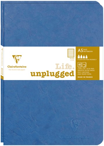 Schrift Clairefontaine A5 lijn 96pag 90gr bl 2st 2 Stuk
