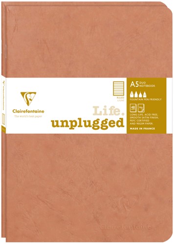 Schrift Clairefontaine A5 lijn 96pag 90gr br 2st 2 Stuk