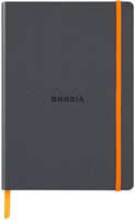 Notitieboek Rhodia A5 lijn 80 vel 90gr titanium 1 Stuk