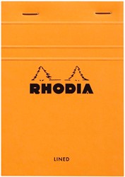 Schrijfblok Rhodia A6 lijn 80vel 80gr oranje 1 Stuk