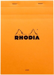 Schrijfblok Rhodia A5 lijn 80vel 80gr kantln or 1 Stuk