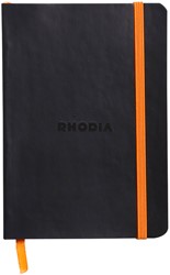 Notitieboek Rhodia A6 lijn 72 vel 90gr zwart 1 Stuk