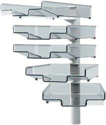 Brievenbak Hansa met 360 graden zwenkarm 5st grijs 1 Stuk