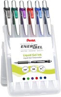 Gelschrijver Pentel BL77 Energel M 6st assorti 6 Stuk-2
