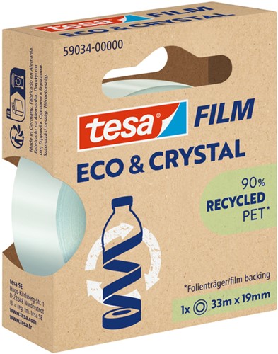 Plakband Tesa eco crystal 59034 19mmx33m tr 1 Stuk-2
