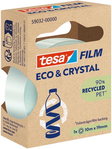 Plakband Tesa eco crystal 59032 19mmx10m tr 1 Stuk