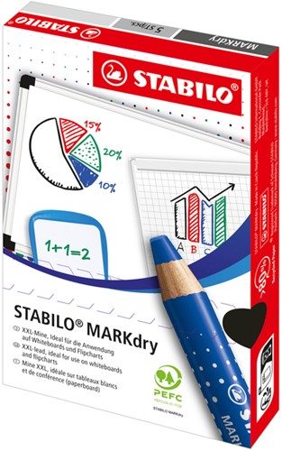 Whiteboardpotlood STABILO MARKdry 648/41 blauw 1 Stuk-2